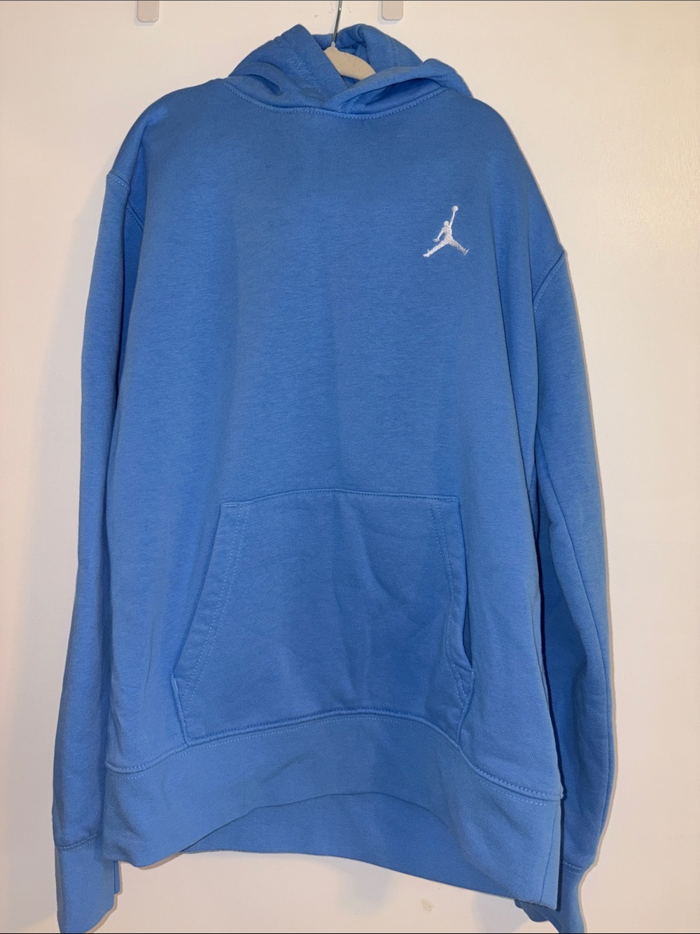 Jordan Light Blue Pullover Hoodie with White Jumpman